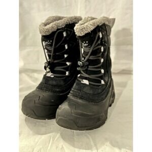 The North Face Girls Dark Gray Youth Sz 11 Faux Alpine Fun Winter Boots‎
